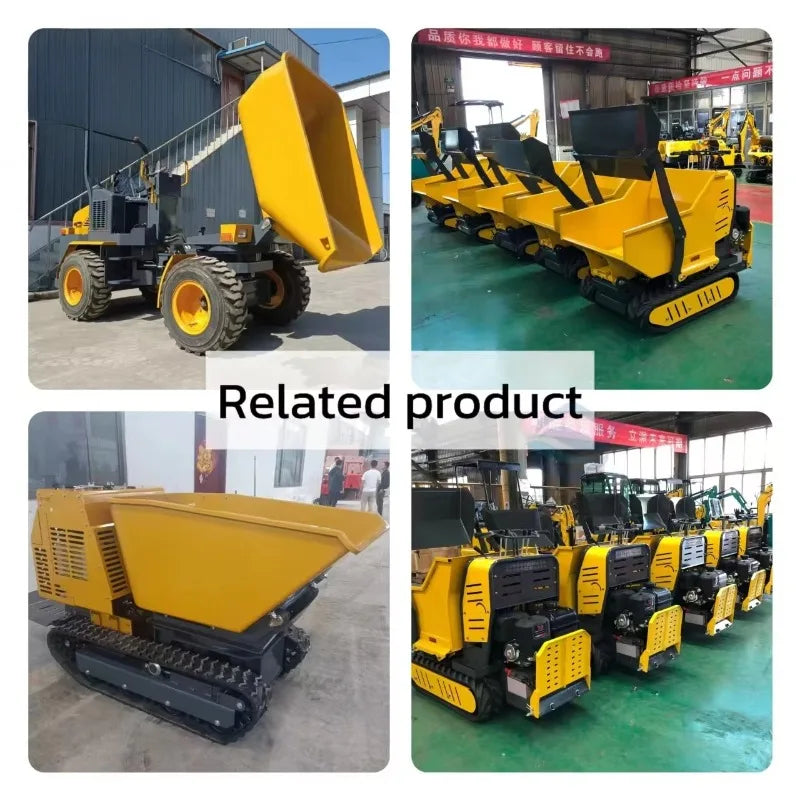 New Cement Concrete Mixer Mini Dumper Mixing Machine Mini Crawler Type Self Loading 500L Track