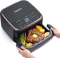 4.5QT Air Fryer Pizza Oven with 11 Presets, Air Fryers with Dual Heating & 360° Airflow | Viewing Window | Touch Display, No