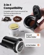 K Cup Coffee Maker With Bold Setting, Single Serve Hot & Iced Coffee Maker for K-Cup and Grounds, 52 Oz Removable Water Tank,