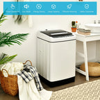 Full-Automatic Washing Machine 1.5 Cu.Ft 11 LBS Washer & Dryer White