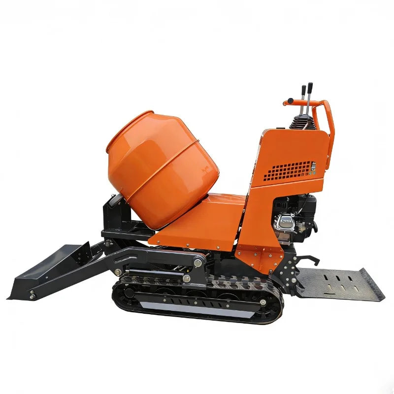 Compact Hydraulic Engineering Concrete Mixing Tanker Crawler Auto-Feeding Mixer Dumper China Factory Price