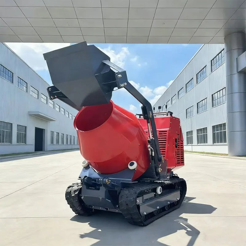 New Product Small Mini Concrete Mixer Self-loadng diesel Concrete Mixer  Automatic Track Mobile Cement Mixer Machine