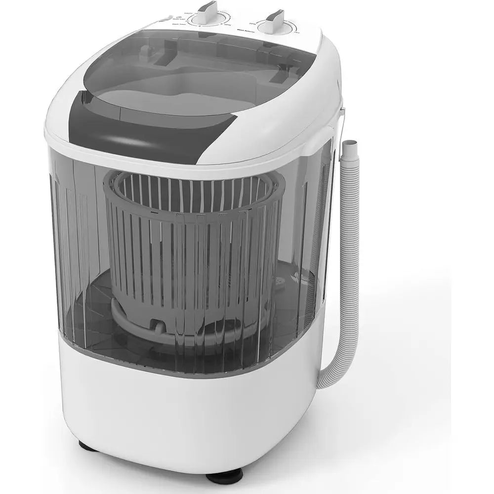 Portable Mini Washing hine, 5.5 lbs acity Small Compact Laundry Washer with Spin Tub & Drain Hose, Semi-automatic Washer hine or