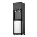 Top Loading Water Cooler Dispenser, Hot and Cold Water Dispenser for 3 or 5 Gallons Bottles, Sturdy Stainless Steel and Child Security Lock, Ideal for Homes, Kitchens, Offices, Dorms, Black