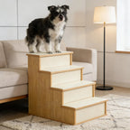 Pet staircase for dogs and cats, step ladder with scratching post