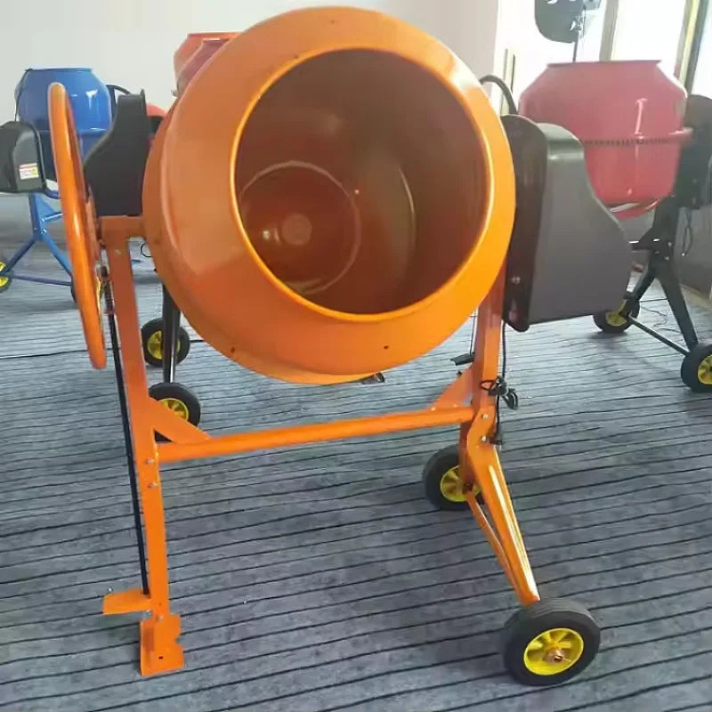 Electric Concrete Mixer Machine 140L For DIY Home Renovation And Small Construction Site Use With Reinforced Steel Frame