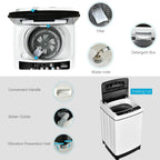 Full-Automatic Washing Machine 1.5 Cu.Ft 11 LBS Washer & Dryer White
