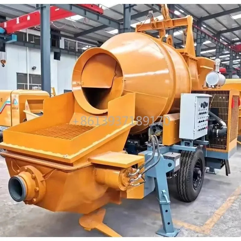 Diesel Engine Concrete Mixer with Pump Machine Self Loading Mobile Cement Mixing Equipment